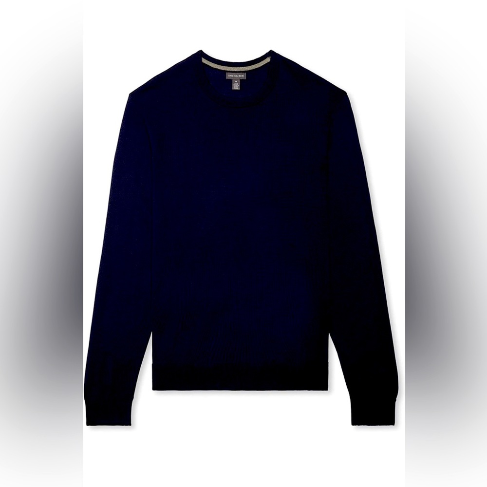 Van Heusen Men's Big and Tall Essential Lightweight Merino Long Sleeve Sweater